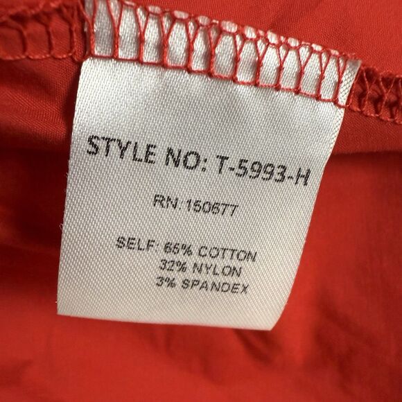 NWT BURU Red Deep V-Neck Peplum Tank Top Blouse Smocked Ruffle - Picture 10 of 10